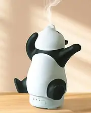 Panda Essential Oil Diffuser - Cute Rotatable Diffuser for Home with 7-Color Light, Aromatherapy Diffuser for Bedroom and Office