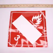 (25-Pk) J.J. Keller DOT Placard Hazard Class Flammable Liquid 3" 2712