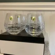 WATERFORD CLUIN STEMLESS WINE GLASS Set Of 4 - BN & UnUsed W Tags RARE FIND !!!