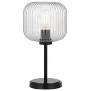 Bobo 1Light Table Lamp Black Clear | Telbix Lighting