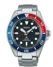 Seiko Prospex Solar Silver and Blue Men's Diver's Watch SNE591P