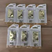 Lot Of 7 Standard Brass Finish Crescent Rigid Window Sash Lock National Hardware
