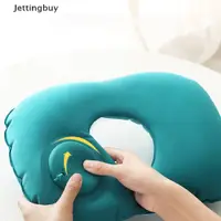 在飛比找蝦皮購物優惠-[Jettingbuy] U型旅行枕充氣枕折疊按壓式頸墊新款