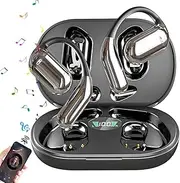 SPOTFISH Open Ear Headphones Bluetooth 5.4, Air Conduction Wireless Earbuds,Earbuds with Earhooks,14.2mm Enhanced Bass, Earphones Clear Call, 48H Playback Time Sports and Running Office and Leisure