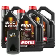 15L Motul 8100 XCLEAN 5W40 Wix Filter Motor Oil Change Kit For Ford API SN (for: Ford)