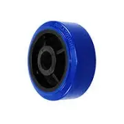 5" x 2" Blue Premium Polyurethane on Polyolefin Core - 750 lbs Cap