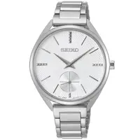 在飛比找momo購物網優惠-【SEIKO 精工】經典小秒針時尚腕錶-34mm/白(6G2