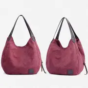 Retro Art Lady Shoulder Bag Simple & Chic Beige Purple Coffee Women's Bags & Handbags