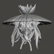 Lily Hat Kappa Japanese Mythology custom head for Mythic Legions & other figures