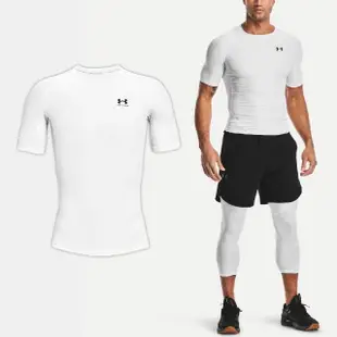 【UNDER ARMOUR】短袖 HG Iso-Chill Tee 男款 白 黑 吸汗 快乾 透氣 緊身衣 運動 UA(1365229100)