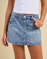 [DESU] DESU Women's London Denim Skirt in Blasted Garage Grey Size 8 8 Blasted Garage Grey