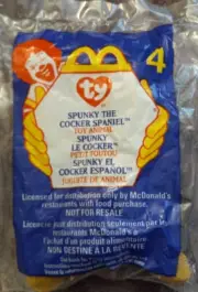McDONALD'S HAPPY MEAL TOYS 1999 TY BEANIE SPUNKY the COCKER SPANIEL #4