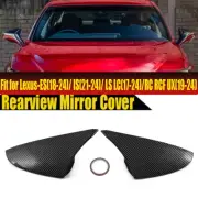 For Lexus ES ES350 LS500 RC300 UX250h 2019-24 Carbon Black Side Mirror Cover Cap (for: Lexus)