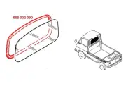 Rear Glass Weatherstrip Seal Black Fits Subaru Sambar Truck K153L