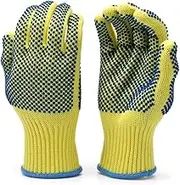 G & F Products 1670XL Cut Resistant Work Gloves, Kevlar Knit, Yellow, Ambidextrous, 1 Pair (Pack of 1), Kitchen, Wood Carving, Carpentry, Glass Handling