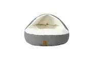 Charlie's Snookie Hooded Calming Dog Bed Grey Large