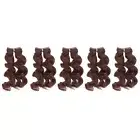 15cm Doll Hair Wefts, 5Pcs Wave Hair Doll Wigs, Red Brown