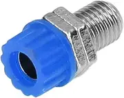 YDuupxe 100Pcs Banana Plug Socket Inner Hole 4mm/0.2in Binding Post Wire Connector Terminal for Industry Electronic Equipment Length 15mm/0.6in (Blue)