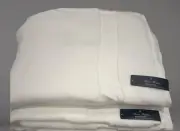 2 Brooks Brothers 550 GSM Premium 36"x68" White Oversized Bath Sheet Towel New
