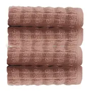 100% Cotton 4 Piece Morrison Face Washer Set Soft and Durable Fudge