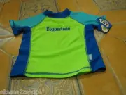 Boy's Youth Coppertone 4 swim rash guard shirt neon NEW premium sun protection