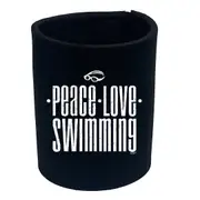 Peace Love Swimming - Funny Novelty Stubby Holder