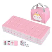 Traditional Mini Chinese Mahjong Game Set 144 Tiles, with Portable 1.0"