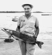 Pike In Manitoba In Canada 1963 Old Fishing Photo