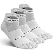 [aomagic] Men & Women's Five Toe Socks for running hiking,Athletic 5 Toe Socks Lightweight Breathable-Value 3 Packs