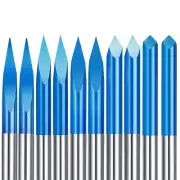 Triangular CNC Wood Engraving Router Bits 1/8'' Shank Pyramid Edge 20-90° V-Bit