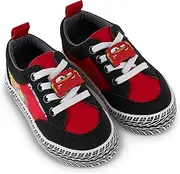 [Disney] Boys Toddler Cars Low Top Sneaker - Lightning McQueen Shoes - Lightning McQueen, Mater, Doc Hudson, and Sally Lace Up Low Top Sneaker