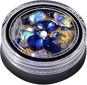 Mikinona Nail Art Rhinestones Transparent Ab Crystal Beads for DIY Nail Designs Vibrant Colors for Natural Artificial for Creative Decoration