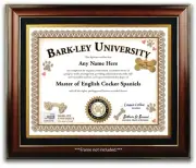 English Cocker Spaniel PERSONALIZED CERTIFICATE Diploma Dog Tag Toy - Lover GIFT