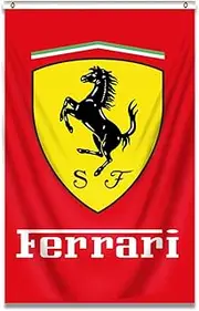 Kasflag Racing Flag Banner Vertical (3x5 Feet, Heavy Duty, Durable 150D Polyester) Brass Grommets Banner For Outdoor Room Man Cave/Garage