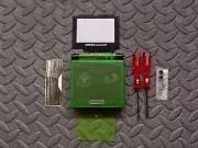 GBA SP Replacement Housing Shell Clear Green and Black Middle