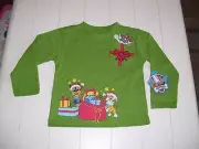 Boys Paw Patrol Chase Marshall Rubble Green Long Sleeve Christmas T Shirt Top 2T