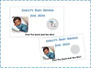 10 Baby Shower Scratch Off tickets game African American BOY Cute
