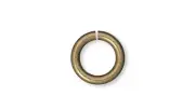 100 Antiqued Gold Plated Brass 6mm Round 18 Gauge Jumprings with 4.2mm ID