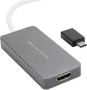 Richer-R Capture Card,265 to USB3.0 UVC Video Capture Card Aluminum Alloy Box for Windows/MAC System,Supports Live Video for Skype//