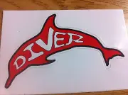 Scuba Diving Bumper Sticker Dive Flag Decal - Dolphin - DS64