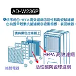 聲寶除濕機 AD-W236P濾網 HEPA濾網 活性碳濾網 A-FGA18PC 原廠材料 公司貨【皓聲電器】