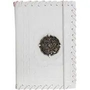 LVD Leather Writing Notebook Journal Office/School Stationery 15cm WHT Medal