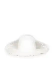 White Woven Raffia Hat