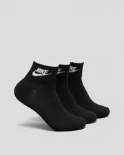 [Nike] Nike Women's Everyday Essential Ankle Socks Pack in Black/White Size Medium M Black/White