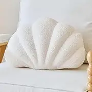 Seashell Throw Pillows, Shell Shaped Throw Pillows, 13 Inch Soft Home Decorative Pillow Plush Cushion for Bed Couch Living Sofa Room Decor Accent Throw Pillow