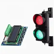 Red and Green Traffic Signal Light, Traffic Signal Light, Vehicle Indicator Light, PC Plastic Housing Traffic Signal Light, Outdoor Waterproof and Dustproof IP65(Color:Cycle Model)