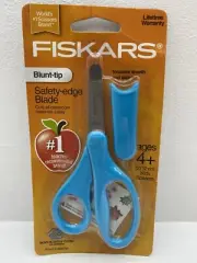 Fiskars Blue Blunt-tip Scissors With Sheath Kids School Supplies