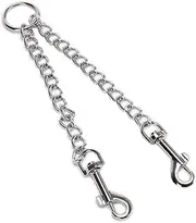 COMPUKAS Double Head Dog Traction Strap Pulling Chain for Pets Durable and Comfortable Design for Walking Pet Supplies