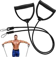 1Pair Stepper Resistance Bands for Muscle Training Durable Fitness Pull Ropes with Ergonomic Handles for Home Workouts and Physical Therapy