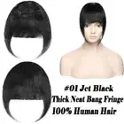Thick Neat Bangs 100% Human Hair Clip In Extensions One Piece Air Fringe Ombre E